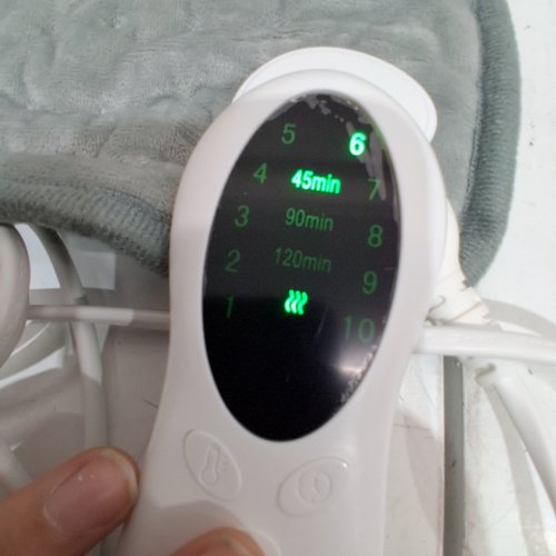 ELECTRIC HEATING PAD FOR BACK - 12" X 24" - GRAY (MODEL: FY-HW1224) image 2