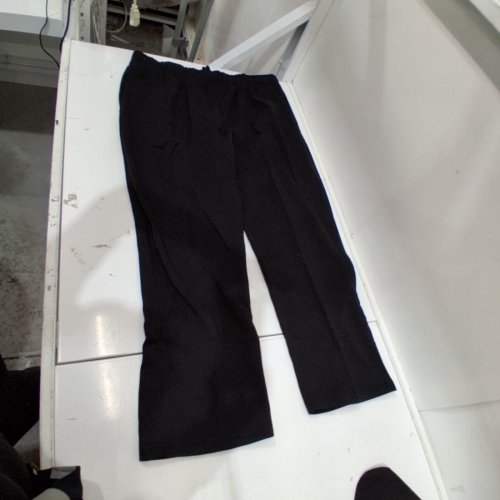 WOMEN'S GEORGE FOLD WAIST TIE UP PANTS - EXTRA LARGE - BLACK image 2