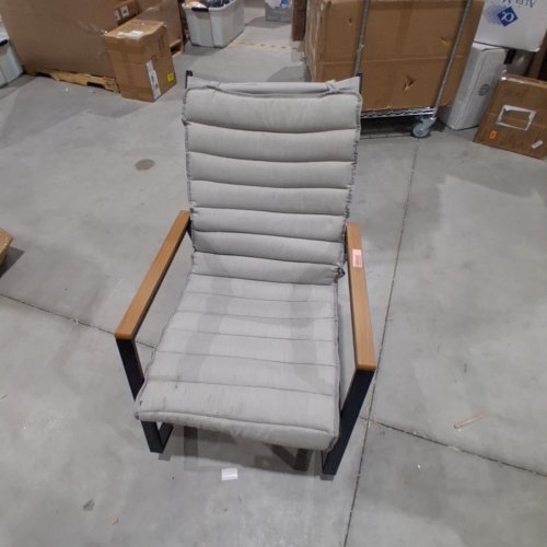 MAINSTAYS STEEL OUTDOOR ROCKING CHAIR - GREY image 2