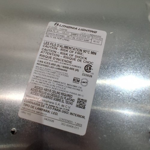 LITHONIA LIGHTING LED LUMINAIRE 23.8" - 120-277 V; 26.7W - WHITE (MODEL: 2BLT2 33 L ADP LP840) image 4
