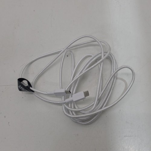 ANKER DURABLE BRAIDED CHARGING CABLE - USB-C TO USB-C - 60W - 10FT - WHITE (MODEL: A81F7) image 2