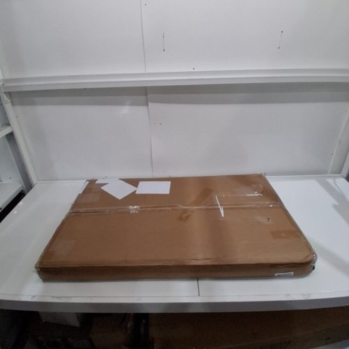 DOUBLE LAYER SHELVING UNIT - WHITE AND NATURAL WOOD image 6