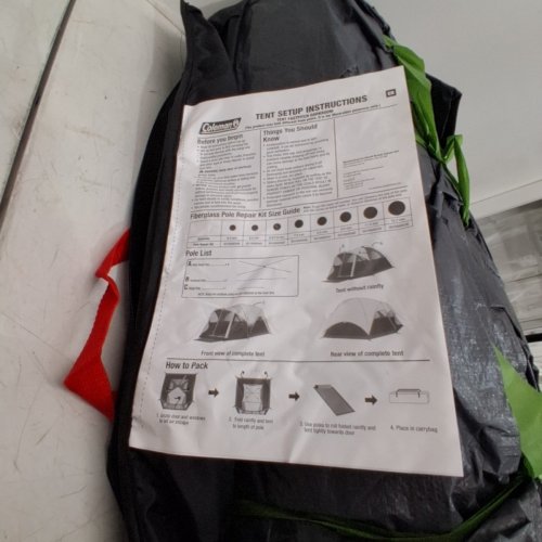 COLEMAN 6 PERSON FAST PITCH DOME TENT WITH DARKROOM TECHNOLOGY - 10FT X 9FT X 5.8FT - GREY/GREEN/BLACK (MODEL: ‎2000032327) image 4