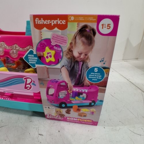 FISHER PRICE LITTLE PEOPLE BARBIE DREAM CAMPER/RV PLAYSET FOR CHILDREN - PINK (MODEL: HYP42-9564) image 3