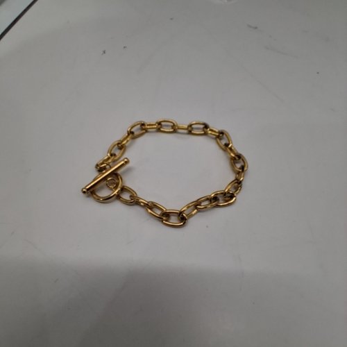 WOMENS DAINTY CHAIN BRACELET -6.5 LENGTH- GOLD-TONE image 2