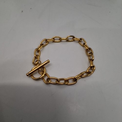 WOMENS DAINTY CHAIN BRACELET -6.5 LENGTH- GOLD-TONE image 3