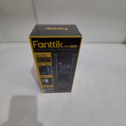 FANTTIK S200 APEX POWERFUL PORTABLE AIR PUMP AND TIRE INFLATOR WITH POWER BANK AND FLASHLIGHT - BLACK/YELLOW (MODEL: S200 APEX) image 2