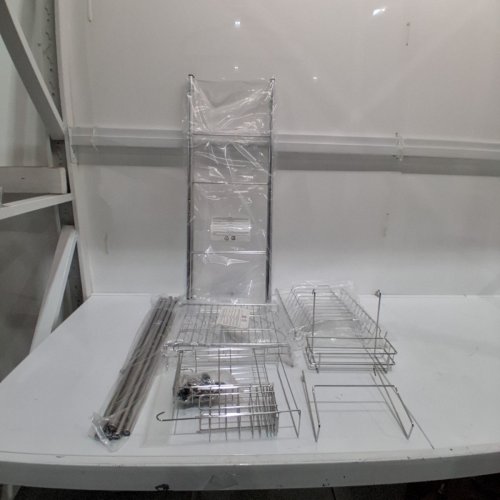 AMAZON BASICS 2-TIER OVER THE SINK DISH DRYING RACK - STAINLESS STEEL (MODEL: AB-KA500) image 2