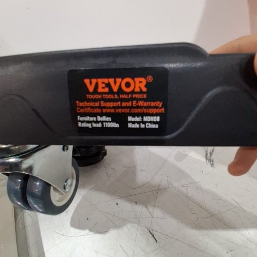 VEVOR ADJUSTABLE FURNITURE DOLLIES WITH LOCKING WHEELS - 27" TO 35" - BLACK/SILVER image 6
