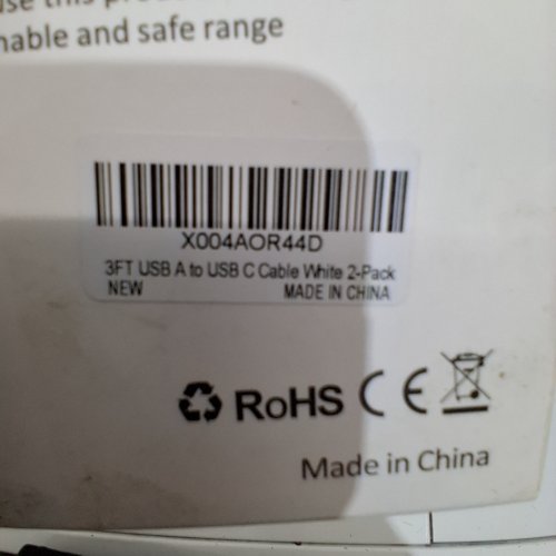 2PK IFEART UBS-C TO USB-C CHARGING CABLE - 3FT - WHITE image 3