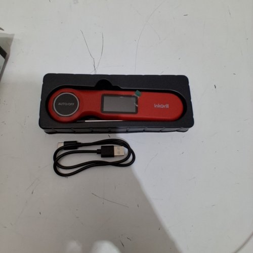 INKGRILL INSTANT READ MEAT THERMOMETER WITH CALIBRATION FOR GRILL - RED (MODEL: RHT-2HK) image 4