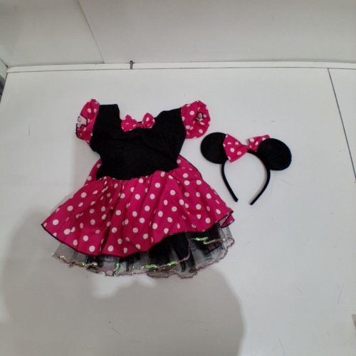 2PC GIRL'S ANYKW MINNIE MOUSE COSTUME - SMALL (6) - PINK/BLACK image 2