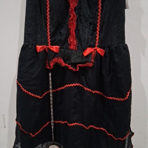 2PC WOMEN'S GOTHIC DOLL COSTUME SET - LARGE (10-12) - BLACK / RED (ITEM: 4566A) image 5
