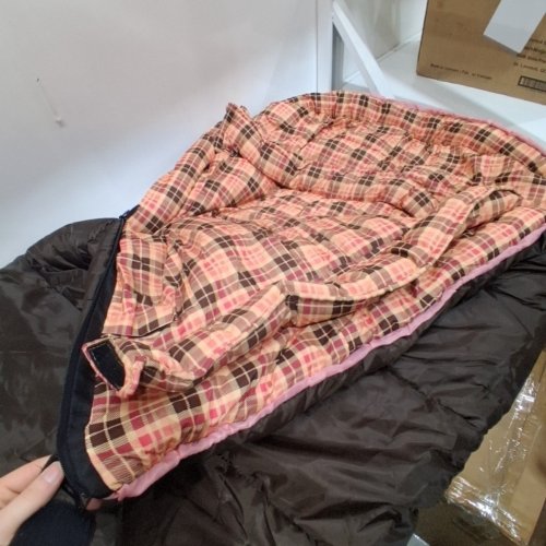 TETON SPORTS CELSIUS REGULAR SLEEPING BAG WITH RIGHT ZIP - 80'' X 33'', -18°C - BROWN AND PINK - (MODEL:178R) image 4