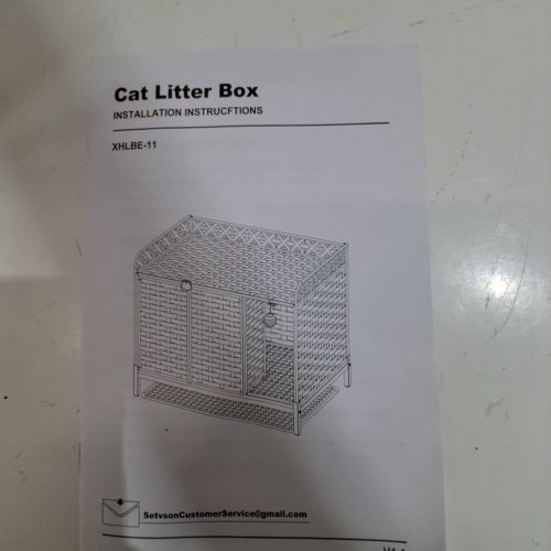 WICKER CAT LITTER BOX - 3FT X 1.6FT X 1.9FT - NATURAL (MODEL: XHLBE-11-NL) image 2