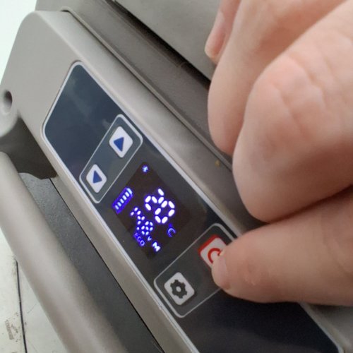 EUHOMY ELECTRIC COOLER CAR REFRIGERATOR WITH BLUETOOTH APP CONTROL - 12V/24V DC - 47QT - BLACK/GREY - (MODEL: CF001-45GR-CAEH) image 2