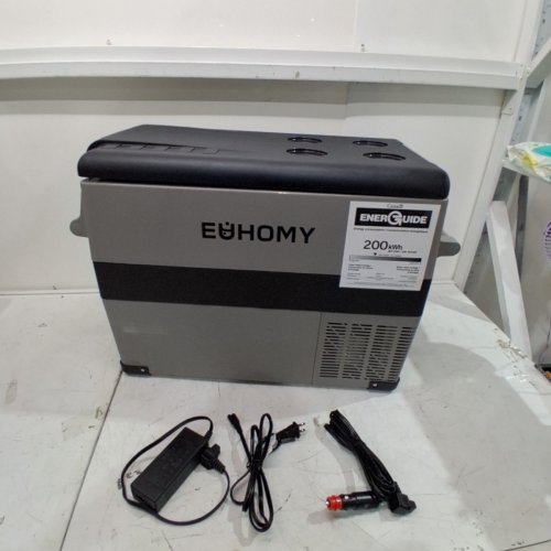 EUHOMY ELECTRIC COOLER CAR REFRIGERATOR WITH BLUETOOTH APP CONTROL - 12V/24V DC - 47QT - BLACK/GREY - (MODEL: CF001-45GR-CAEH) image 3