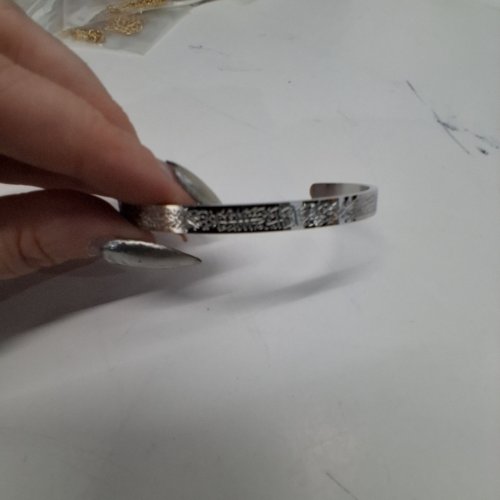 WOMENS DAINTY SLIP CUFF BRACELET - SILVER / STAINLESS image 2