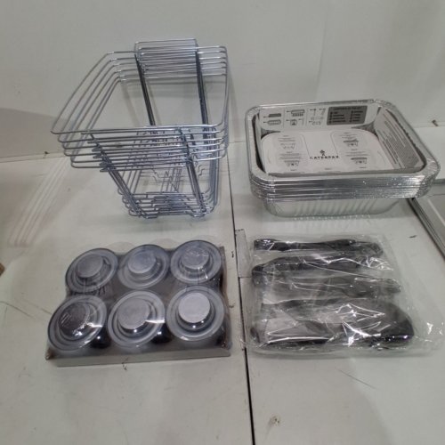 CATERPAX DISPOSABLE BUFFET SET - 6 TRAY - SILVER (ITEM: CP-6T6RFH) image 3