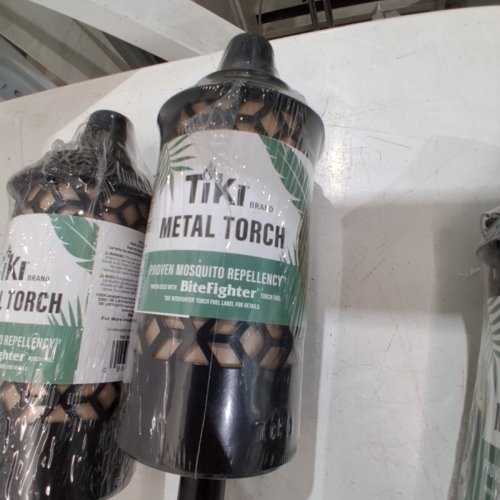 4PK TIKI METAL PATIO TORCH - 65" - BLACK image 5