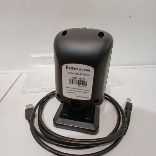 EYOYO OMNIDIRECTIONAL 2D DESKTOP WIRED BARCODE SCANNER - 5V/0.4A - BLACK (MODEL: EY-2200) image 4