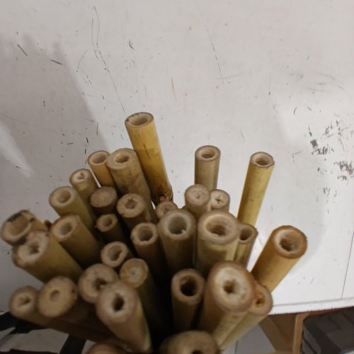 45PK BAMBOO STICK BUNDLE FOR HOME DIY PROJETS - 6FT - NATURAL BROWN / GREEN image 3