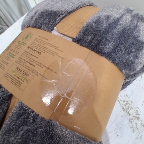 BERKSHIRE ECO SOFT FLUFFY PLUSH BLANKET - QUEEN - GRAY image 4