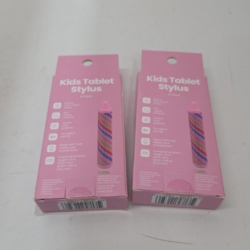 2 (4PK) KIDS GEMS CRAYON STYLE TABLET STYLUS - PINK image 4