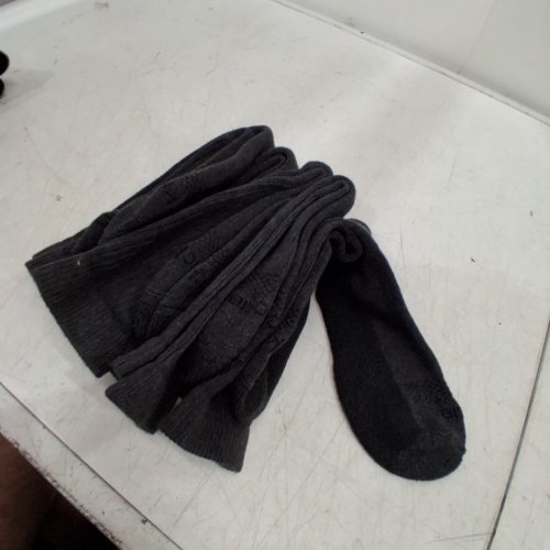 5PR MEN'S DICKIES DRI-TECH CREW PERFORMANCE WORK SOCKS - 6-12 SHOE SIZE - BLACK/GREY image 3
