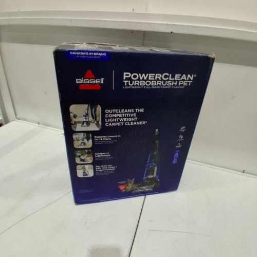 BISSELL POWERCLEAN POWERFUL & LIGHTWEIGHT TURBOBRUSH PET UPRIGHT CARPET CLEANER - 120V - BLUE - (MODEL:3939C) image 5