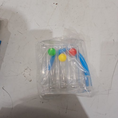 RESPIRATORY PULMONARY BREATHING EXERCISER TRAINING SYSTEM -3 BALL SYSTEM - CLEAR/BLUE image 2
