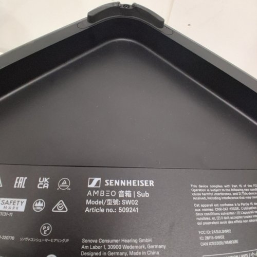 SENNHEISER AMBEO SUBWOOFER - COMPATIBLE WITH SOUNDBAR MODEL AMBEO SOUNDBAR PLUS/MINI/MAX - BLACK (MODEL: SW02) image 9