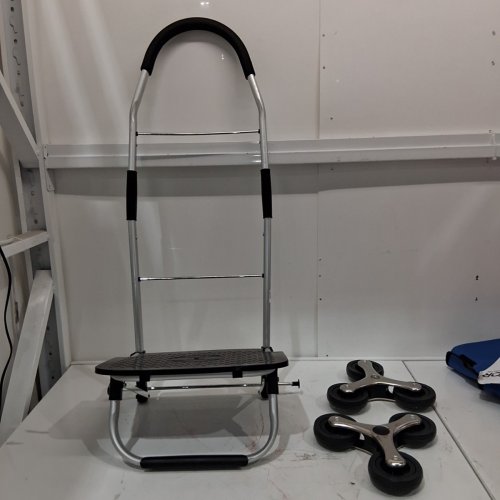 VEVOR FOLDING STAIR CLIMBING GROCERY SHOPPING CART TROLLEY WITH ATTACHABLE BAG - 36L STORAGE, 110LB MAX - BLUE - (MODEL: 2029B) image 2