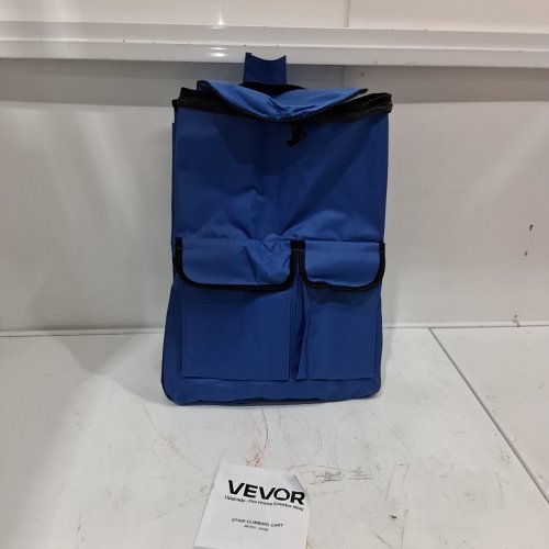 VEVOR FOLDING STAIR CLIMBING GROCERY SHOPPING CART TROLLEY WITH ATTACHABLE BAG - 36L STORAGE, 110LB MAX - BLUE - (MODEL: 2029B) image 5