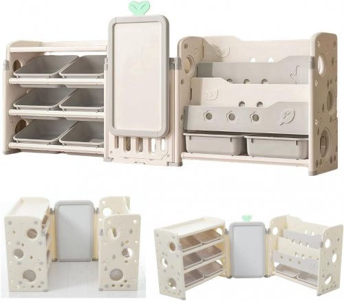 MIGO BEAR KIDS STORAGE ORGANIZER CHILDREN BOOKSHELF - GREY image 2