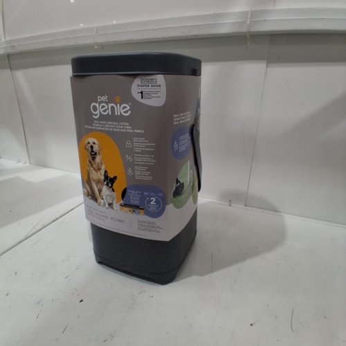 PET GENIE DOG WASTE ODOR CONTROL DISPOSAL PAIL - 18.5" - GREY (MODEL: ‎I000824) image 2