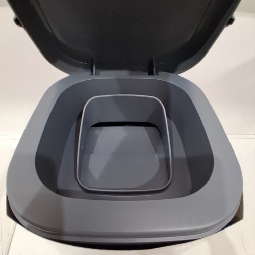 PET GENIE DOG WASTE ODOR CONTROL DISPOSAL PAIL - 18.5" - GREY (MODEL: ‎I000824) image 3