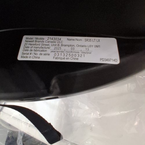 GRACO SNUGRIDE 35 LITE LX INFANT CAR SEAT - 4-35LBS CAPACITY - GOTHAM FASHION BLACK/GREY (MODEL: 2143034) image 2