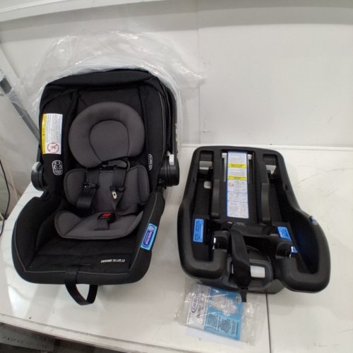 GRACO SNUGRIDE 35 LITE LX INFANT CAR SEAT - 4-35LBS CAPACITY - GOTHAM FASHION BLACK/GREY (MODEL: 2143034) image 3