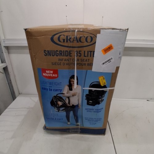 GRACO SNUGRIDE 35 LITE LX INFANT CAR SEAT - 4-35LBS CAPACITY - GOTHAM FASHION BLACK/GREY (MODEL: 2143034) image 5