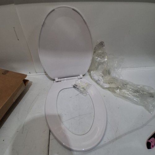 CENTOCO HEAVY DUTY PLASTIC ELONGATED TOILET SEAT - 18.5" - WHITE (MODEL: DS1600-001) image 2