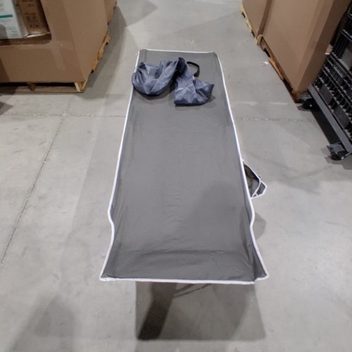 OVERMONT PORTABLE FOLDING EXTRA WIDE CAMPING TENT COT WITH CARRY BAG - 550LBS CAP - 28" X 75" X 21" - GREY (MODEL: CAMP BED-GREY) image 3