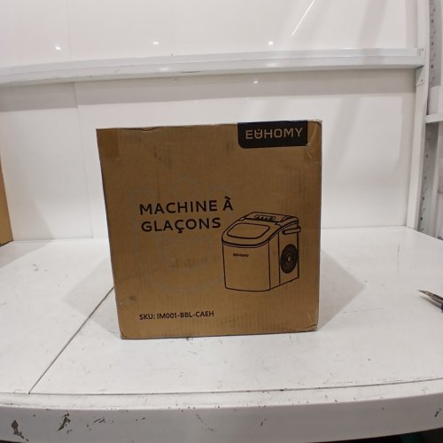 EUHOMY COUNTERTOP ICE MAKER MACHINE WITH HANDLE, BASKET AND SCOOP - MAKES 26LB/DAY - BLACK (MODEL: IM001-BBL-CAEH) image 2
