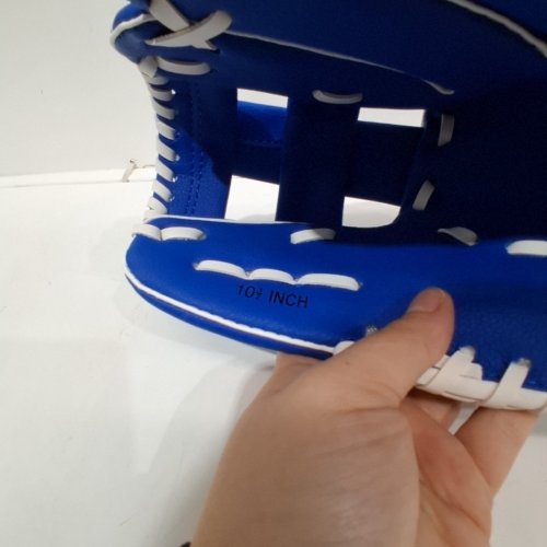 LEFT HAND BASEBALL GLOVE - 10.5" - BLUE / WHITE image 3