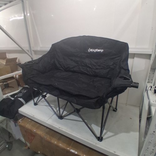 KINGCAMP 2-PERSON FOLDING DOUBLE CAMPING CHAIR - 660 LBS CAP - BLACK (MODEL: KC2509) image 4
