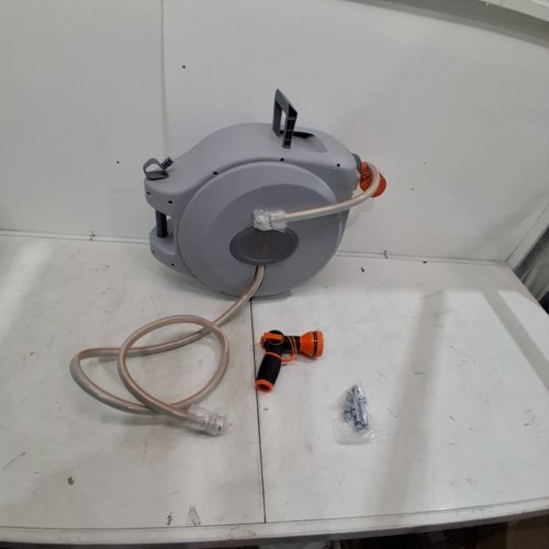 GIRAFFE TOOLS RETRACTABLE GARDEN HOSE REEL - 5/8" X 65FT - GREY (MODEL: CW20) image 2