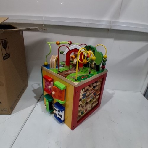 B. TOYS WOODEN ACTIVITY CUBE WITH ALPHABET EDUCATIONAL FOR TODDLERS - 1 YEAR+ - MULTICOLORED (MODEL: CH1040-01) image 3