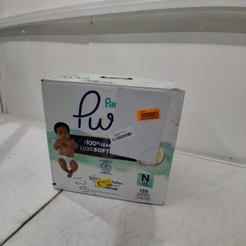 128PK PAMPERS PURE PROTECTION HYPOALLERGENIC UNSCENTED 100% LEAKPROOF DISPOSABLE DIAPERS - NEWBORN image 2