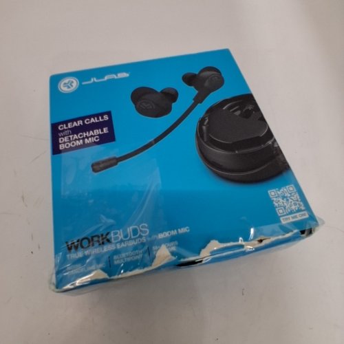 JLAB WORKBUDS IN-EAR WIRELESS HEADSET WITH DETACHABLE NOISE-CANCELING BOOM MICROPHONE - BLACK (MODEL: JLAB WORKBUDS) image 4