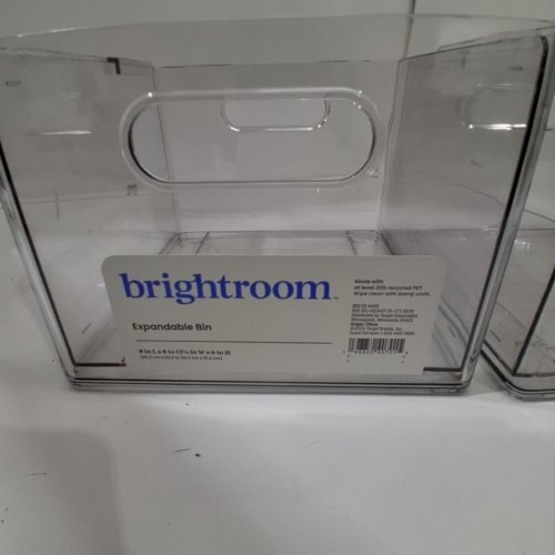 2PK BRIGHTROOM ALL PURPOSE CLEAR EXPANDABLE BIN LARGE - CLEAR (MODEL: 002-02-8601) image 6